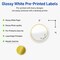 Avery Printable Round Labels, Gold Double Border with Florals, 3" Diameter, Glossy White Round Labels, Permanent, Laser/Inkjet, 60ct, Great for Product Labels
